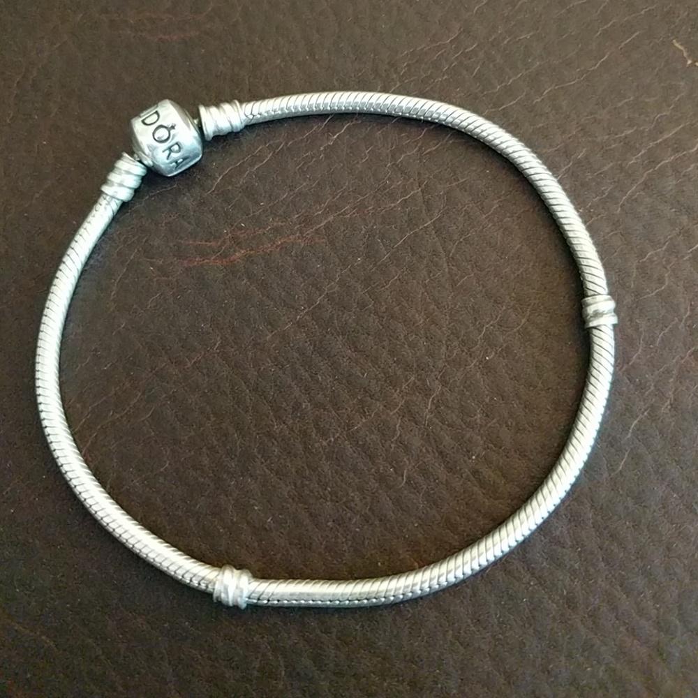 8.5 inch Silver Pandora Barrel Clasp Bracelet